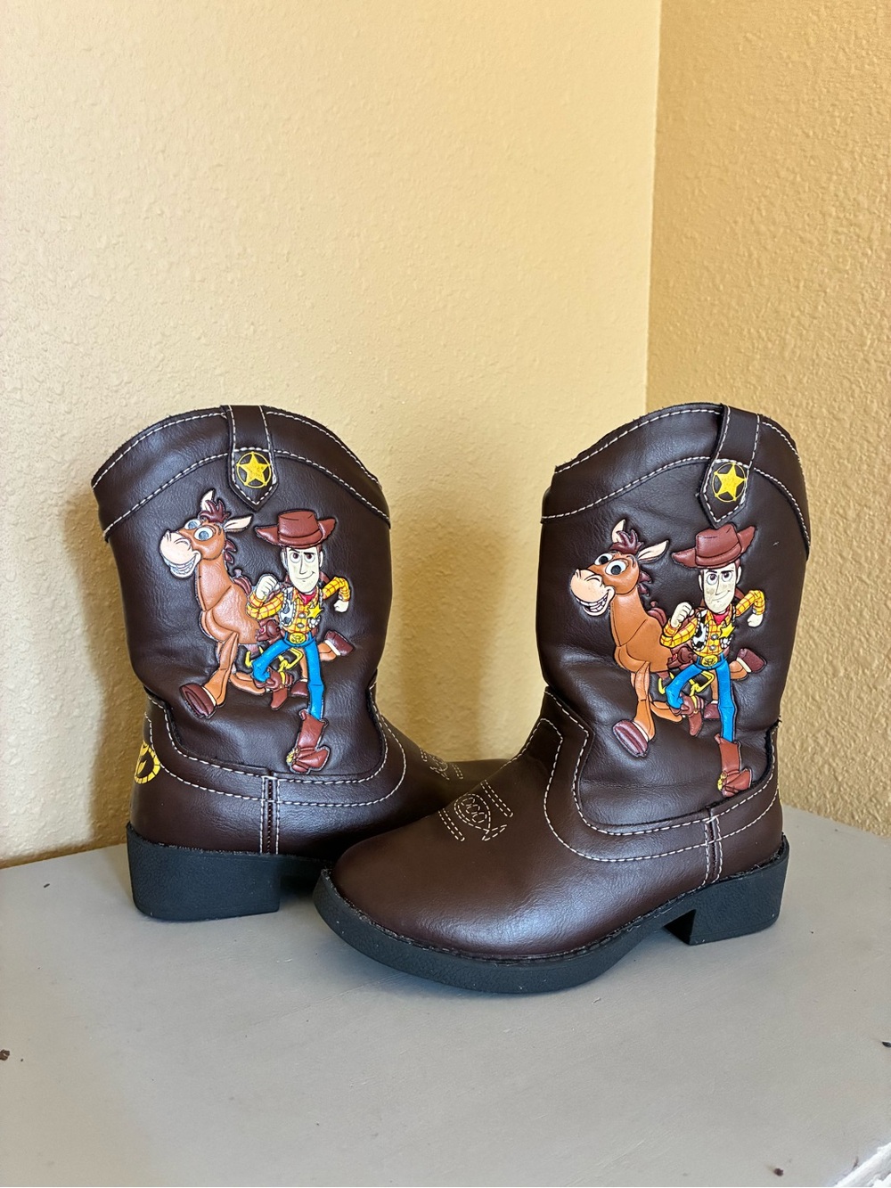 Disney Pixar Toy Story Woody Brown Cowboy Boots Kids Size 8